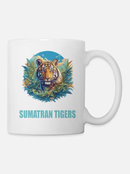Sumatra-Tiger - Tasse - Weiß