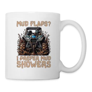 Garde-boue de course de boue Je préfère l’amateur de boue - Mug blanc - blanc - Droite