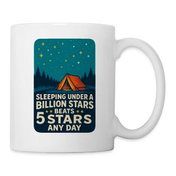 Dormir sous un milliard d’étoiles Camping Camper - Mug blanc - blanc - Droite