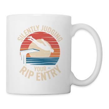 Kunstspringen Turmspringer Sprungbrett - Tasse - Weiß - Rechts