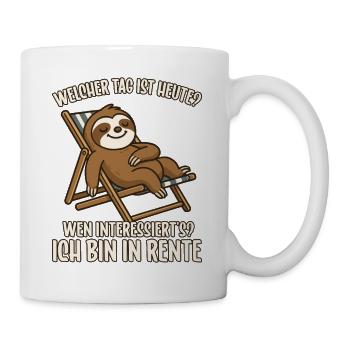 pension retraité retraite paresse - Mug blanc - blanc - Droite