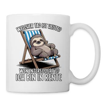 pension retraité retraite paresse - Mug blanc - blanc - Droite
