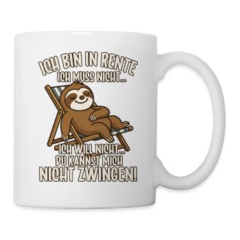 pension retraité retraite paresse - Mug blanc - blanc - Droite