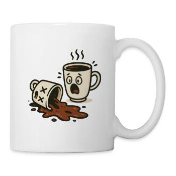 Lustiges Kaffee Motiv – Tassen-Drama - Tasse - Weiß - Rechts
