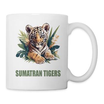 Sumatra-Tiger - Tasse - Weiß - Rechts