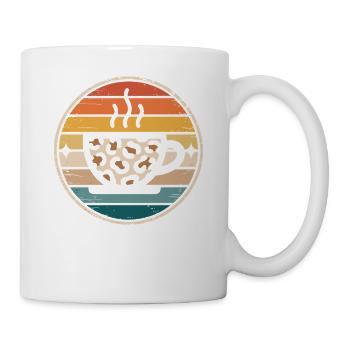 Kaffeetasse im Leopardenmuster Kaffee - Tasse - Weiß - Rechts