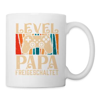 Gambler Dad LEVEL DAD UNLOCKED Retro Funny - Mug - white - Right