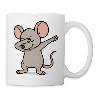 Mouse dabbing - Mug - white - Right