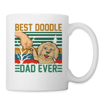 Meilleur Doodle Dad Ever Drôle Dog Lover Design - Mug blanc - blanc - Droite
