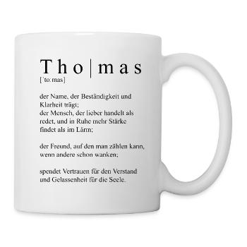 Thomas Definition Typography - Mug - white - Right