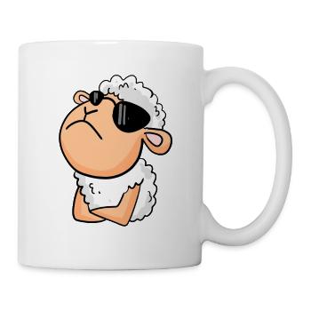 Cooles Schaf mit Sonnenbrille - Tasse - Weiß - Rechts