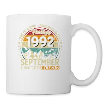 33ème Anniversaire Millésime Septembre Millésime 1992 - Mug blanc - blanc - Droite