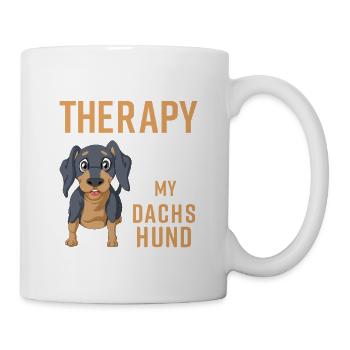 Lustiger Dackel Zitat Ich brauche keine Therapie - Tasse - Weiß - Rechts