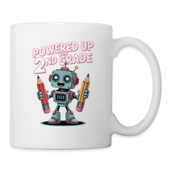 Powered Up For 2nd Grade Robot School - Mug - white - Right