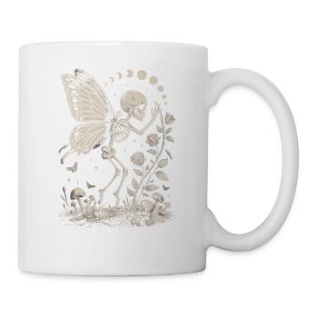 Fée squelette gothique avec phases de lune - Mug blanc - blanc - Droite