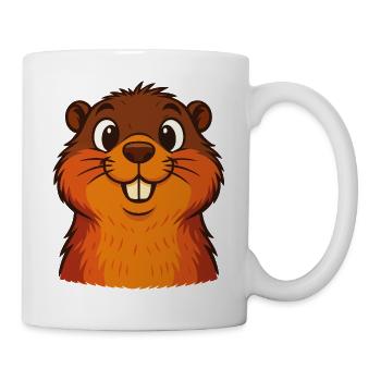 Lustiges Eichhörnchen - Tasse - Weiß - Rechts