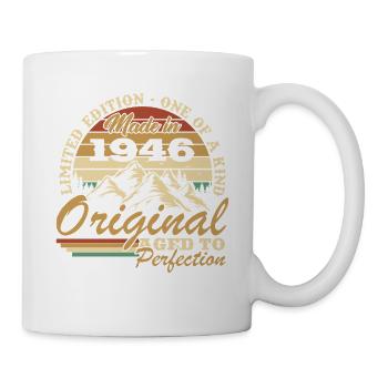 80 Jahre 1946 Vintage Retro Jubiläum - Tasse - Weiß - Rechts