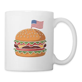  Cheeseburger Patriotic Independence Day 4th of - Tasse - Weiß - Rechts