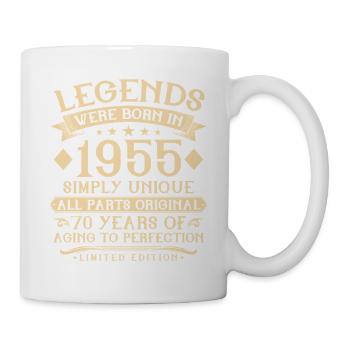 70th birthday born in 1955 - 70 years old - Mug - white - Right