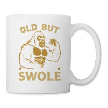 Fitness Motivation Bodybuilder Old But Swole Gym - Tasse - Weiß - Rechts