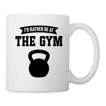 I'd rather be at the gym - Mug - white - Right