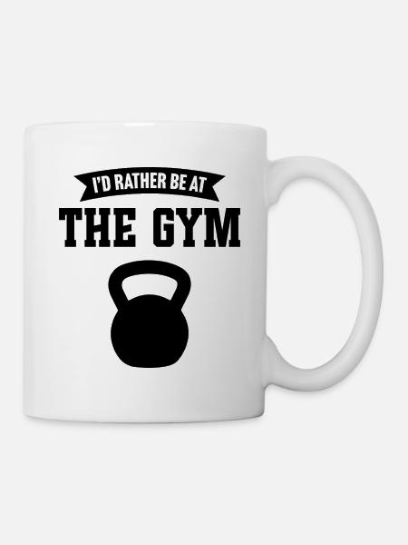 Ich wäre lieber im Fitnessstudio - Tasse - Weiß