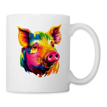 Schwein Hausschwein Sau Schweine Liebe Schweinchen - Tasse - Weiß - Rechts
