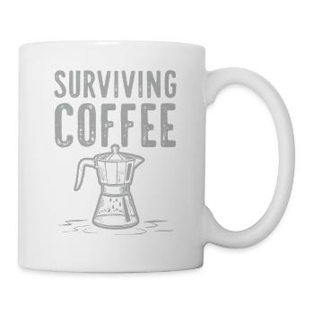 Surviving Coffee - Kaffeeliebe                     - Tasse - Weiß - Rechts