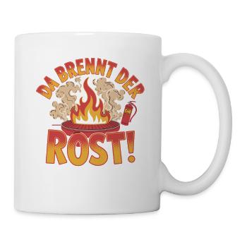Da Brennt Der Rost Grillspaß Feuerdesign - Tasse - Weiß - Rechts