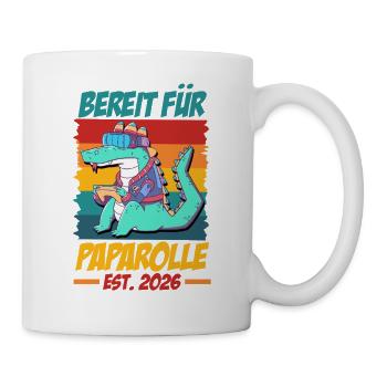 Zocker Papa BEREIT FÜR PAPAROLLE EST 2026 Lustig - Tasse - Weiß - Rechts