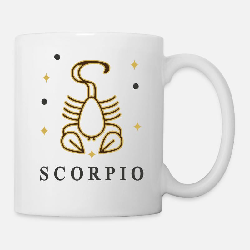 Sternzeichen Skorpion mit den Sternen - Tasse - Weiß