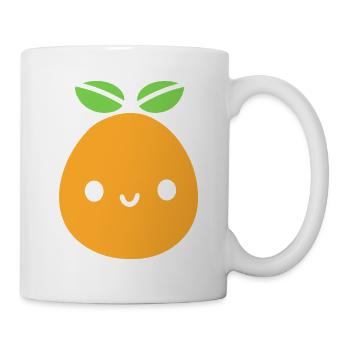 Cute citrus fruit with smiling face Mango - Mug - white - Right
