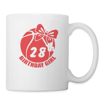Basket-ball 28e anniversaire Basketteur - Mug blanc - blanc - Droite
