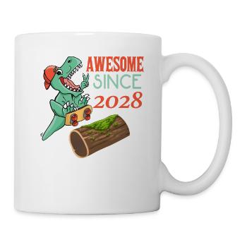 Dino Skater Birthday 2028 - Mug - white - Right