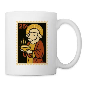 Gentle sheep with halo - Mug - white - Right