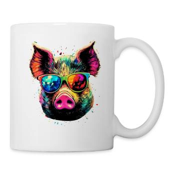 Schwein Hausschwein Sau Schweine Liebe Schweinchen - Tasse - Weiß - Rechts