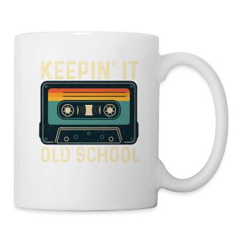 Keepin' It Old School Hip Hop Culture Rétro - Mug blanc - blanc - Droite