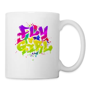 Fly Girl Old School Hip Hop Tribute 80s 90s Style - Mug - white - Right