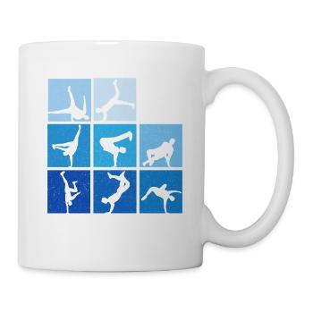 Break Dance Poses 80s 90s Style Hip Hop Hommage - Mug blanc - blanc - Droite