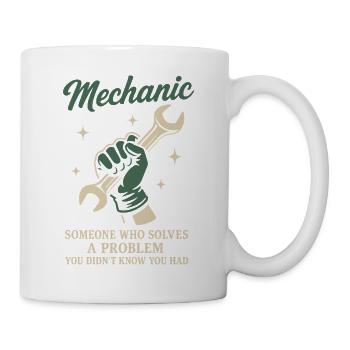 Mechanic Problem Solver Garage Funny Saying - Mug - white - Right
