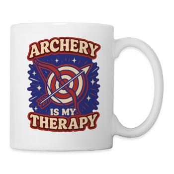 Le tir à l'arc est mon archer thérapeutique - Mug blanc - blanc - Droite