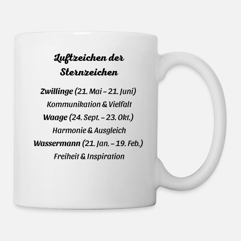 Luftzeichen der Sternzeichen - Tasse - Weiß