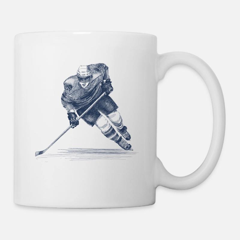 Hockey sur glace - Mug blanc - blanc