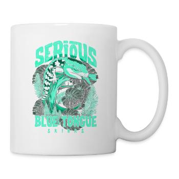 Gardien de reptiles sérieux au sujet des scinques à langue bleue - Mug blanc - blanc - Droite