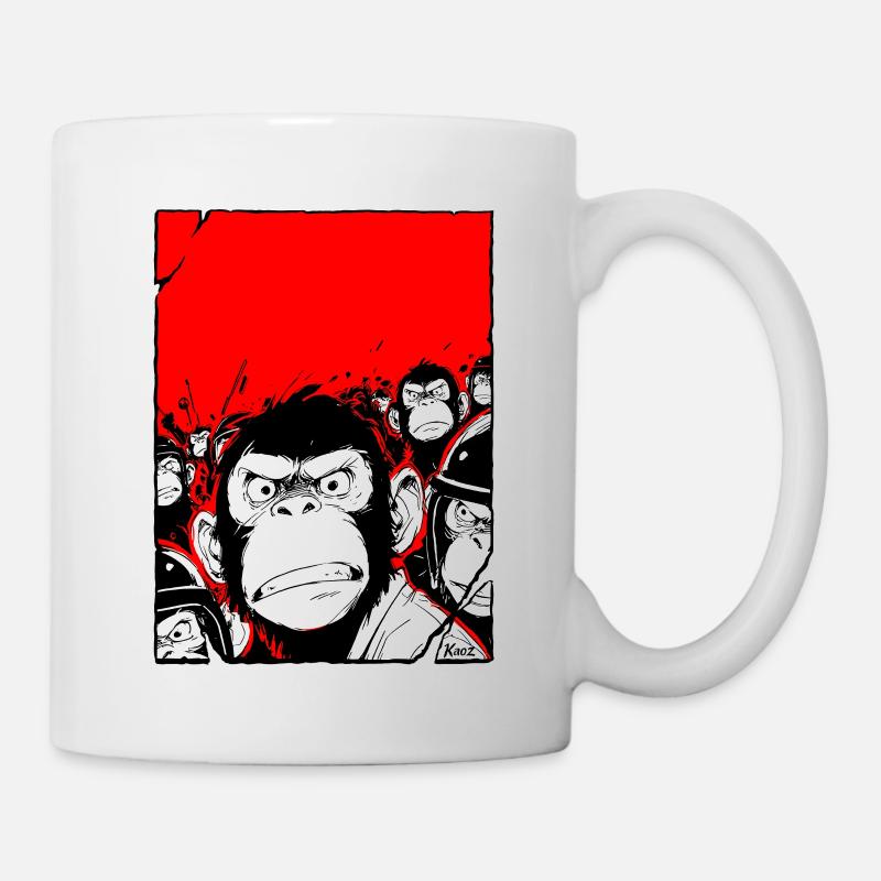 Affen Rebellion  - Tasse - Weiß