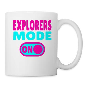 Explorers Mode ON – For real world explorers - Mug - white - Right