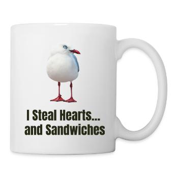 Mouette fantaisiste avec un message réconfortant - Mug blanc - blanc - Droite
