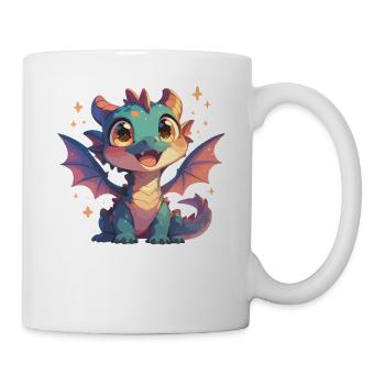 Drachen Drache - Tasse - Weiß - Rechts