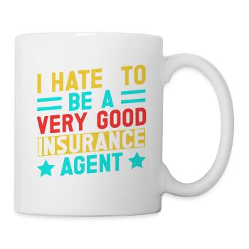 Conception de devis d’agent d’assurance humoristique - Mug blanc - blanc - Droite
