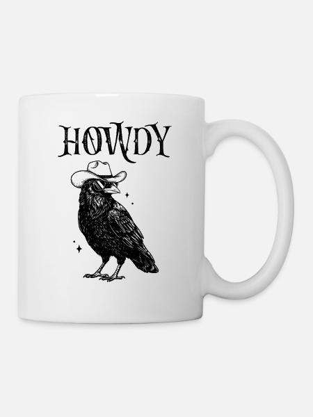Howdy Rabe - Tasse - Weiß